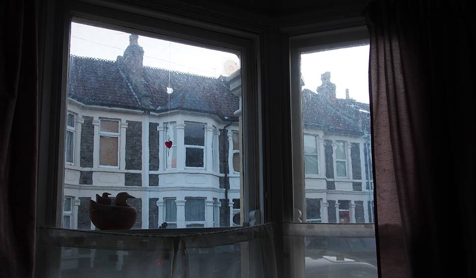 Bristol (Angleterre), le 29 juillet. Vue sur un quartier ouvrier de l'époque victorienne.