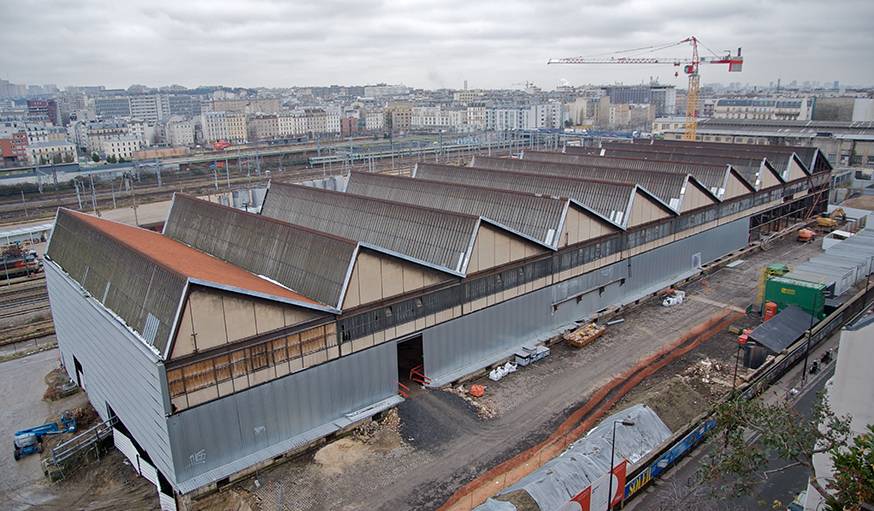 Démontage et reconversion de la Halle Pajol - étape 1.