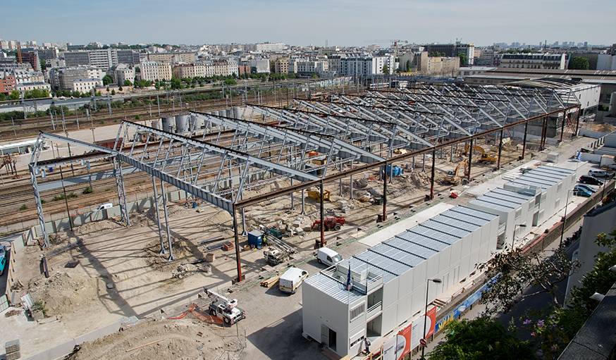 Démontage et reconversion de la Halle Pajol - étape 4.