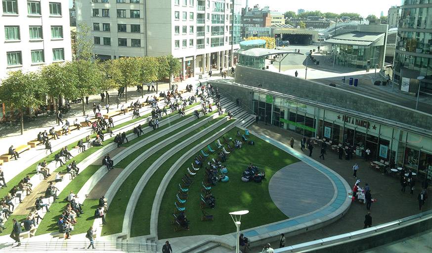 Vue depuis le siège de Kingfisher à Londres.