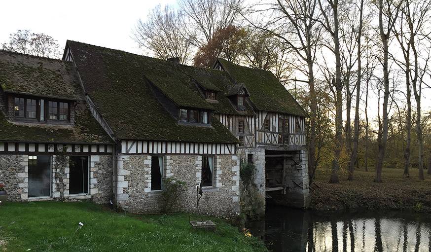 Vue depuis le Moulin d'Andé dans l'Eure, où François Truffaut a tourné Jules et Jim ! Le 8 novembre.