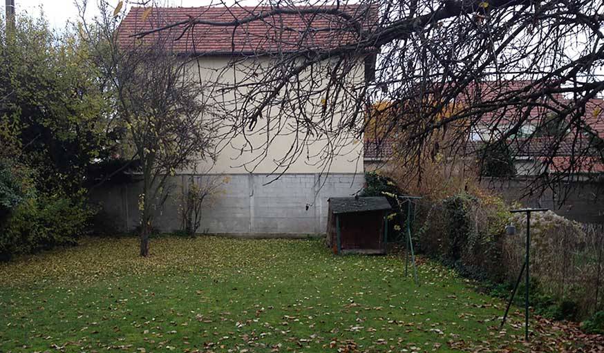 Le jardin lorsque la famille a emménagé. 