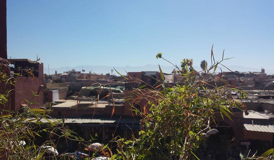 Soleil radieux, depuis la Médina de Marrakech (Maroc), le 6 février.