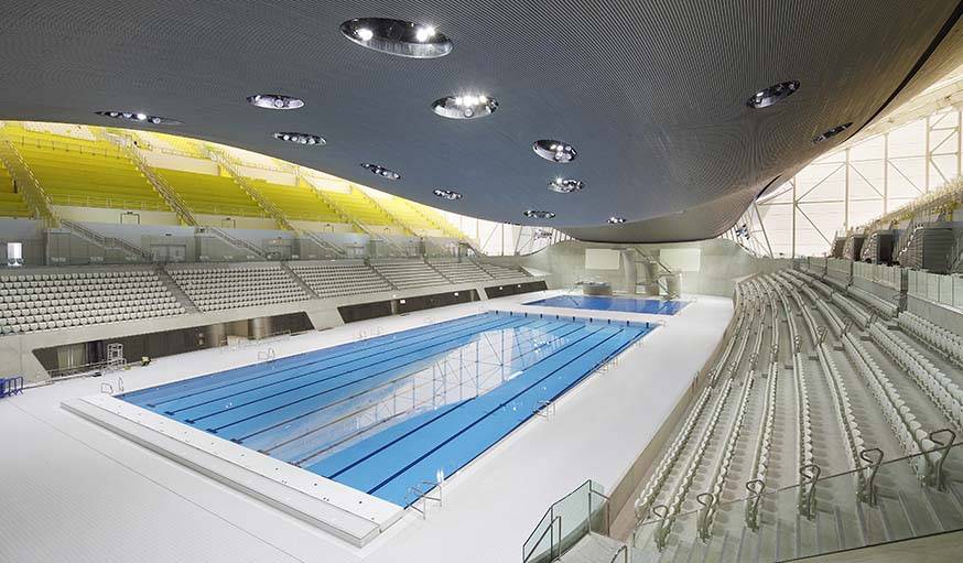 Piscine Olympique de Londres, par Zaha Hadid.