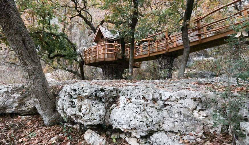 Cabane construite par Attie Jonker au Texas, Etats-Unis.