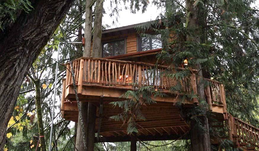 Cabane réalisée par David Geisen, dans le Nord-Ouest des Etats-Unis. 