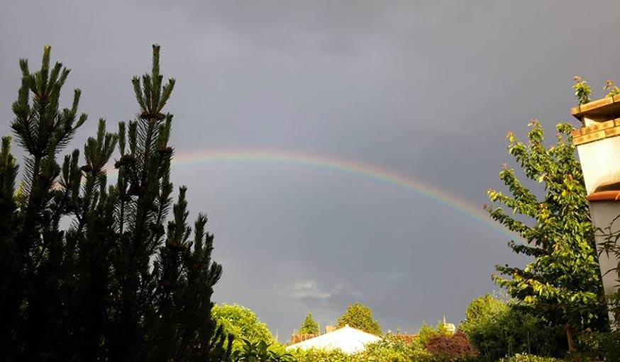 Arc-en-ciel au sud de Nantes le 17 juin.