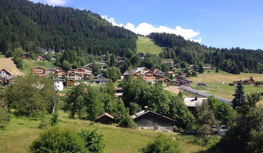 Vue sur les Alpes depuis Les Carroz d'Arâches, le 16 juillet
