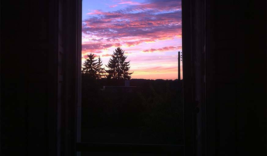 Coucher de soleil du 14 août à Marçon dans la Sarthe 