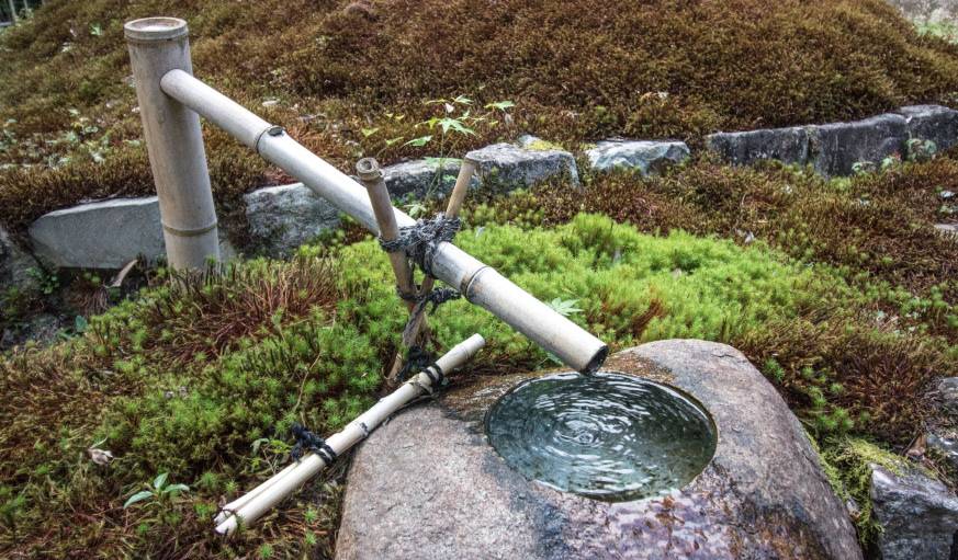 La fontaine du jardin d'Azumi San.