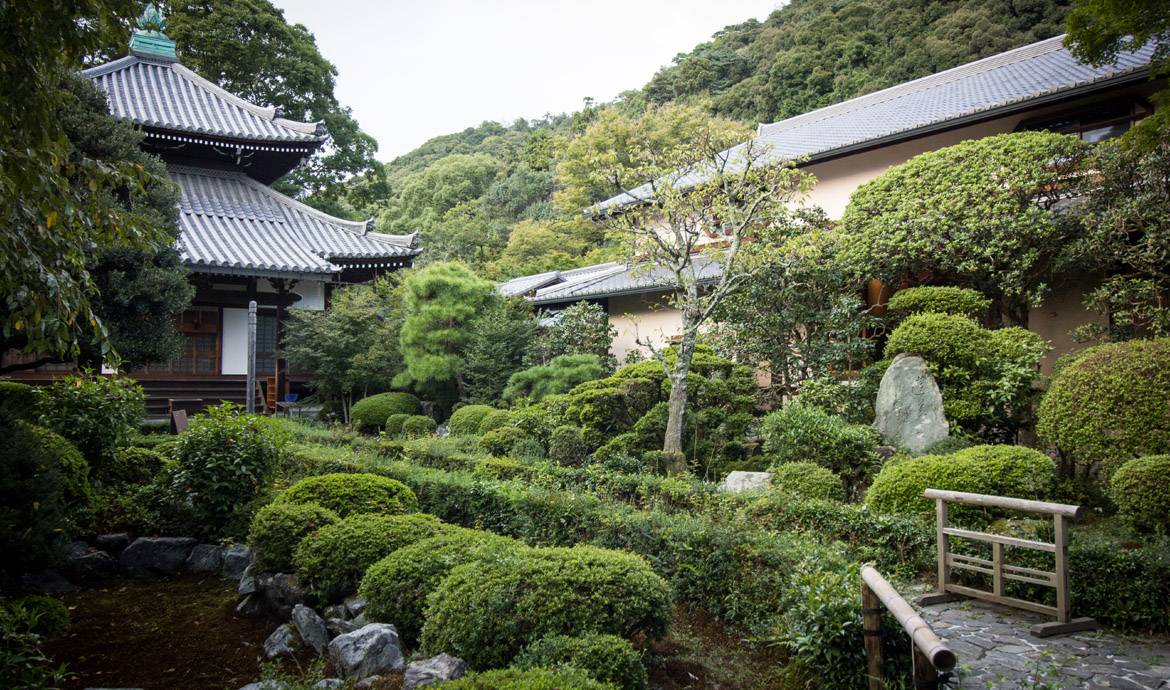 Le jardin japonais d'Azumi San à Kyoto. 