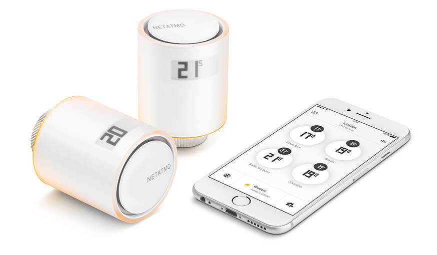 La vanne connectée Netatmo s'utilise à travers une application.