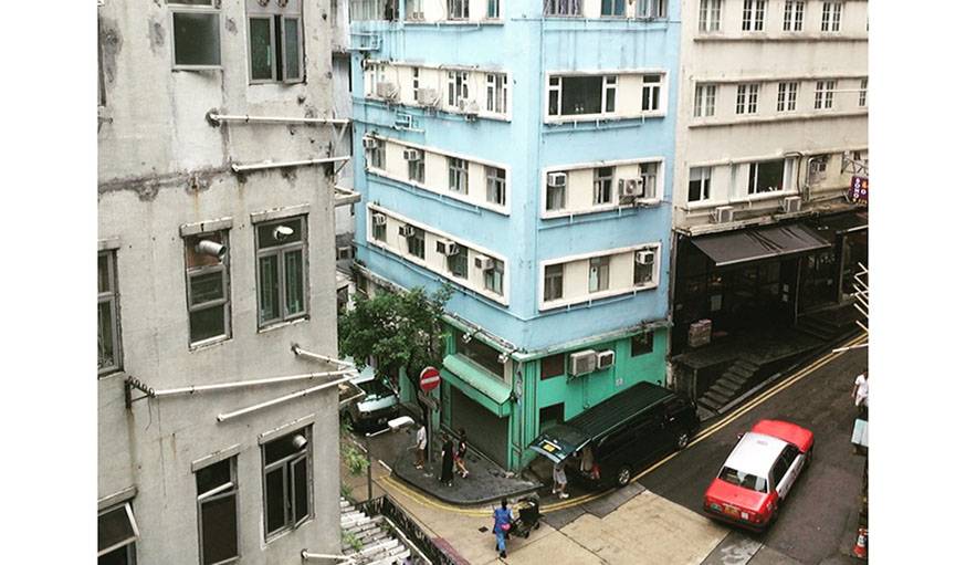 Vue colorée à Hong Kong, à 9 heures.