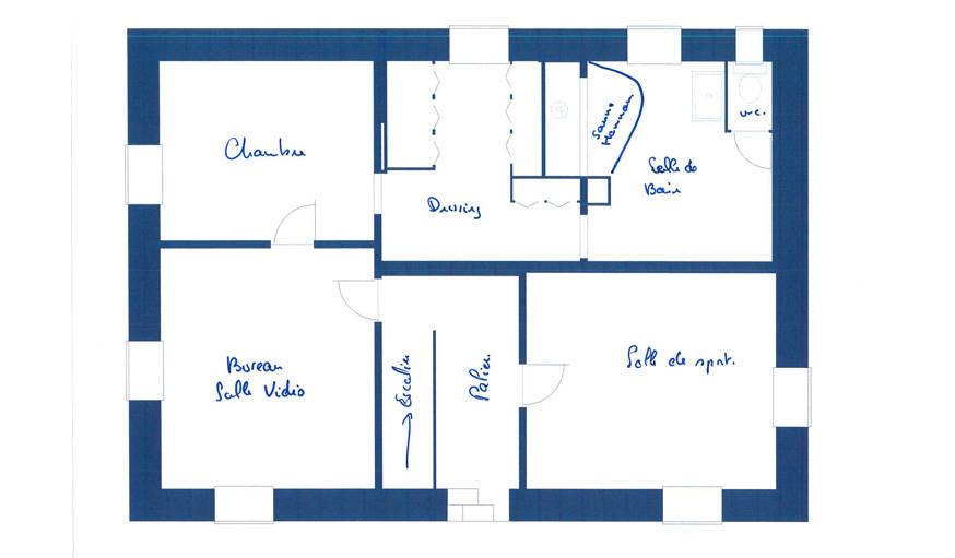 Plan de l'étage après les travaux. 