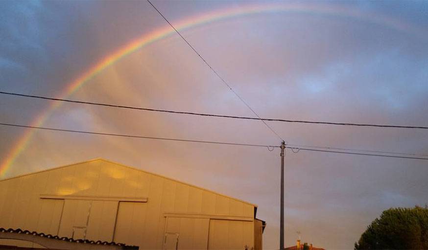 Un arc en ciel repéré en Gironde le 24 octobre.