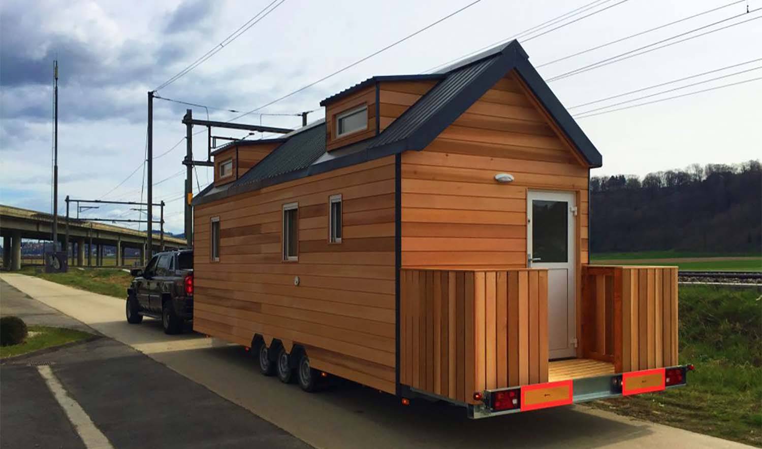 La tiny house de Karin Zurbrügg, lorsqu'elle l'a acheté à Swiss Tiny House.