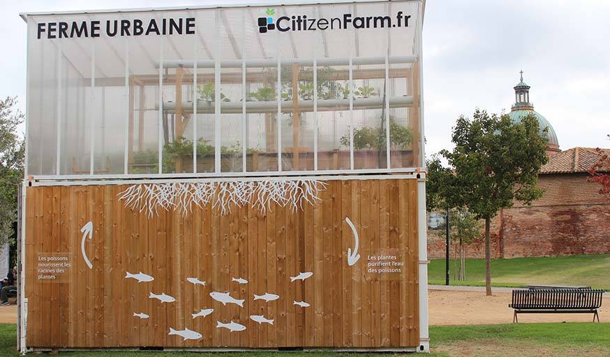 La ferme urbaine aquaponique installée à Toulouse.