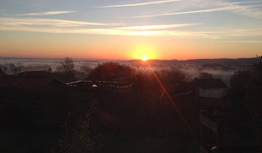 Soleil rasant, Les Epesses (Vendée), le 6 décembre.