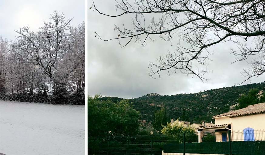 Besançon, dans le Doubs, à gauche et Le Plan-de-la-Tour, dans le Var, à droite.