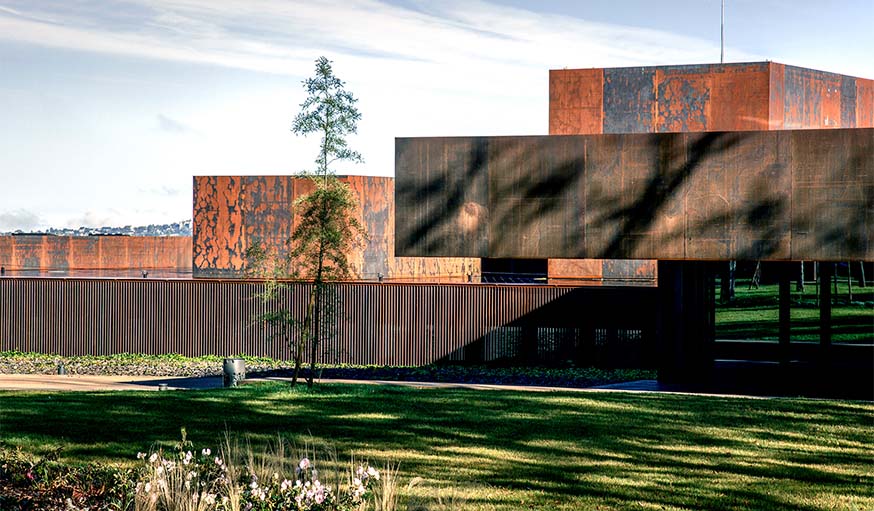 Musée Soulages (2014) à Rodez, en France, réalisé par l'agence RCR.