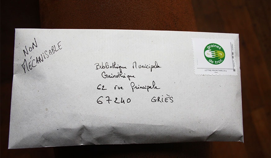 Échange de graines par courrier. 