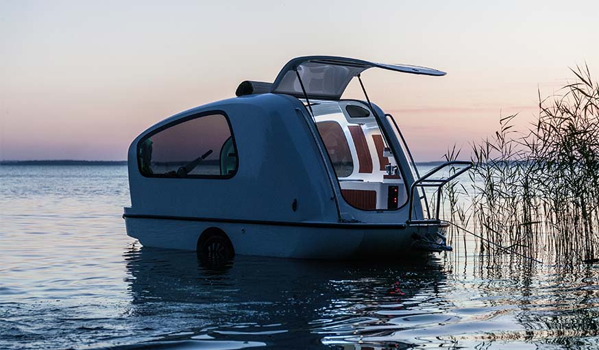 Une fois transformé en bateau.