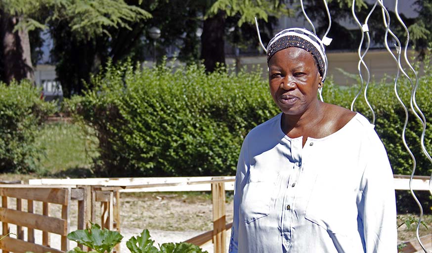 Dieynanba Kanouté, vient jardiner quasiment toutes les semaines. 