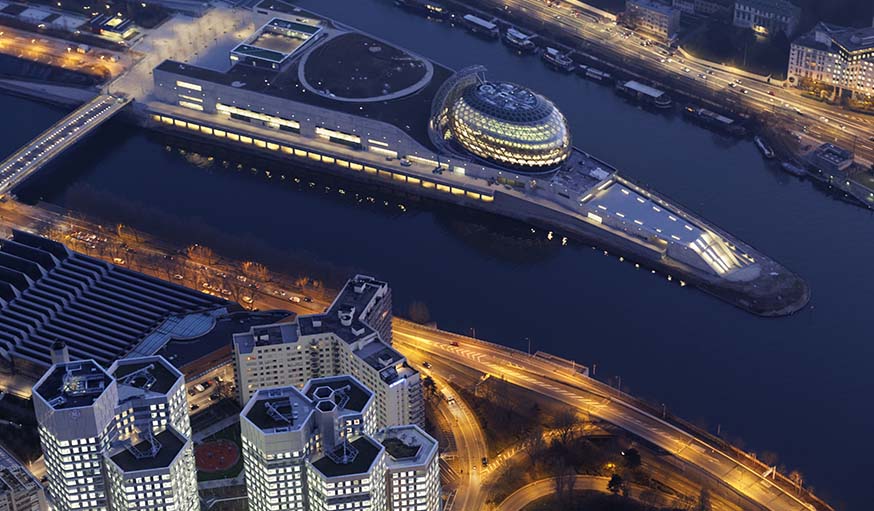 La Seine Musicale, à la pointe de l'Ile Seguin.