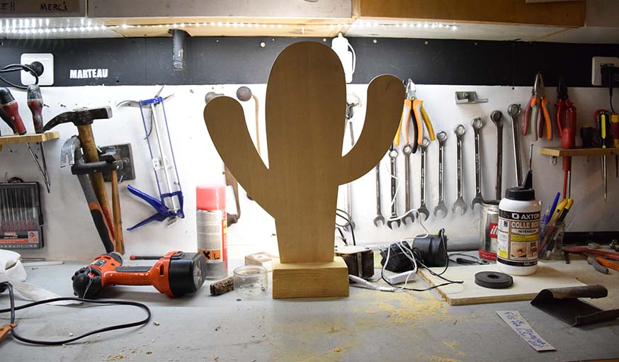 La lampe-cactus fonctionne !