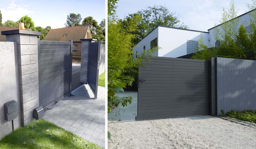 Portail en aluminum BLOOMA Sydney et portail coulissant New Auteuil.