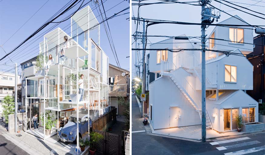 Sou Fujimoto - House NA (2011) / Sou Fujimoto - Tokyo Apartment (2012).