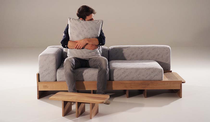 Canapé Saisons Concept Fossile, Amaury Poudray pour Eco-Mobilier (2017).