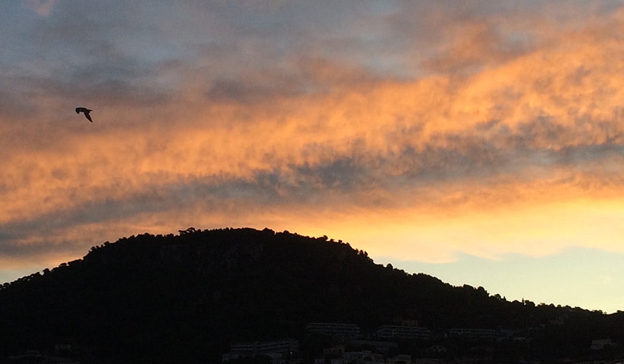 Lever de soleil sur Nice. 