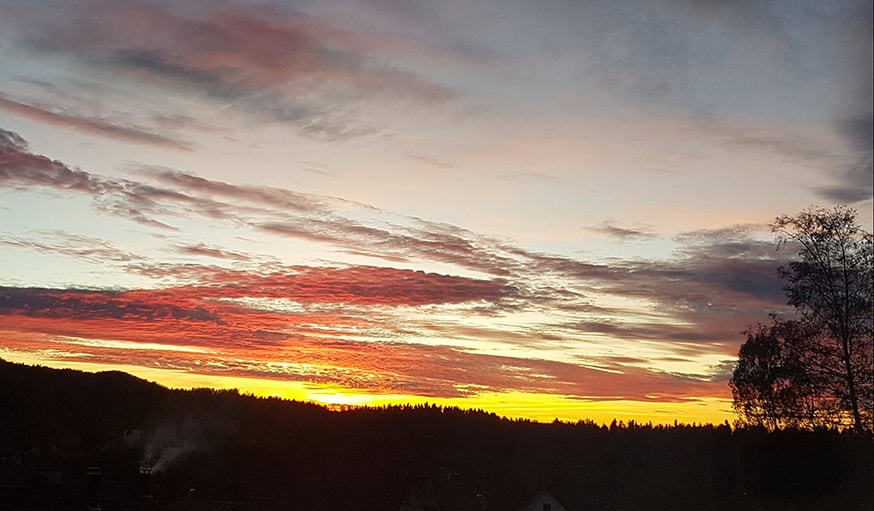 Vu sur le ciel dans le Haut-Doubs en Bourgogne-Franche-Comté, le 25 octobre