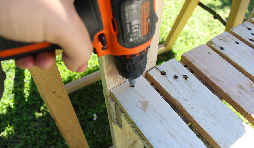 Tutoriel construire table de rempotage en palette étape 17