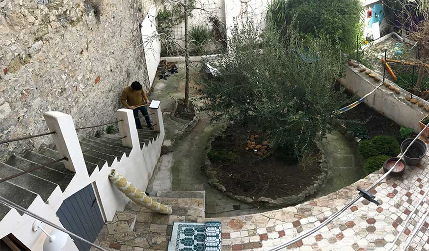 Avant après jardin Marseille avec pergola - vue plongeante sur le jardin avant travaux