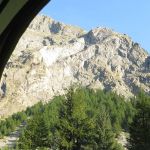 Près de Courmayeur (Haute-Savoie), le 15 juillet. Vue sur le glacier de la Brenva, dans les Alpes.