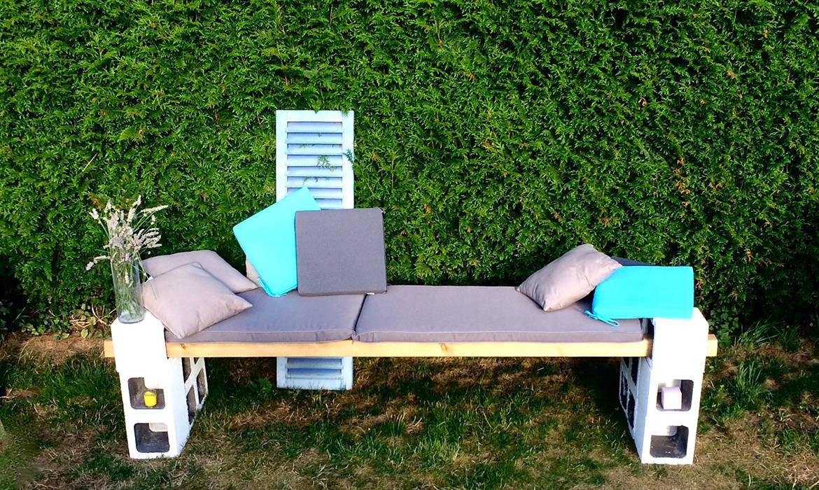 DIY : Fabriquer un banc de jardin avec des parpaings