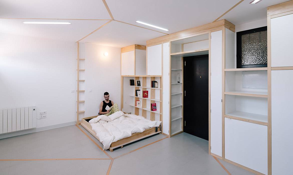 Un étonnant appartement modulable et minimaliste