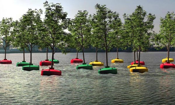 Une forêt flottante à Rotterdam