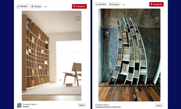 7 bibliothèques originales et désaxées repérées sur Pinterest