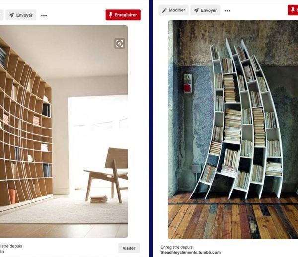 7 bibliothèques originales et désaxées repérées sur Pinterest