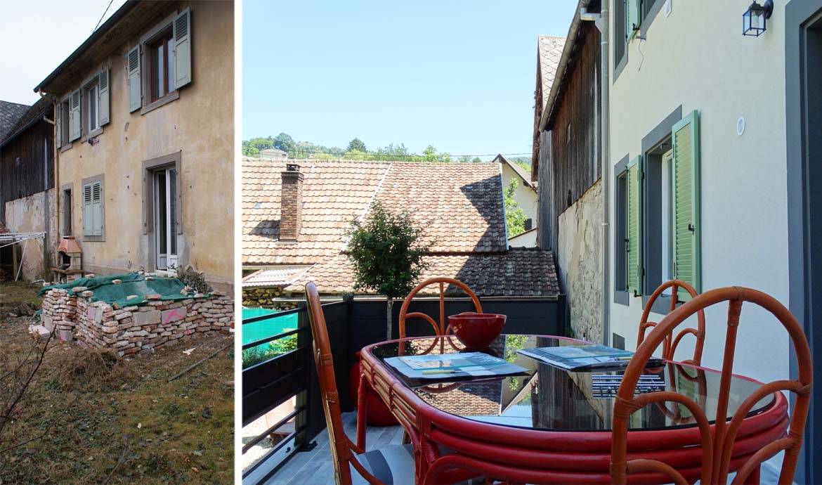 Avant / Après : nouvelle terrasse pour cette maison alsacienne classée