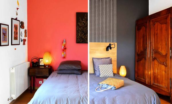 Avant / après : oser le gris chic dans la chambre