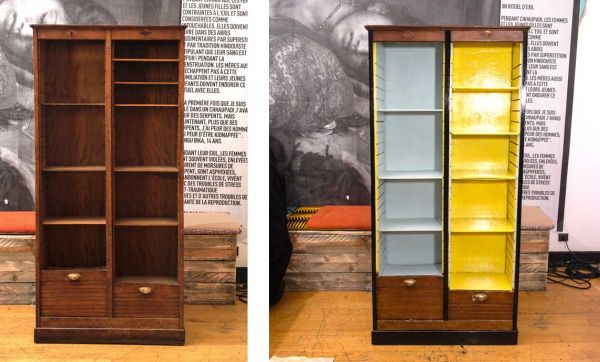 DIY : Relooker une armoire pour la transformer en bibliothèque