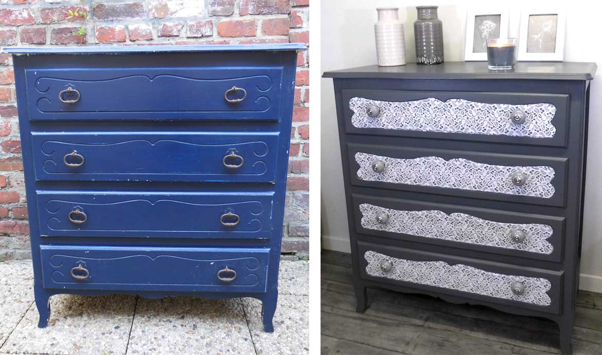 DIY : Relooker une commode avec de la dentelle