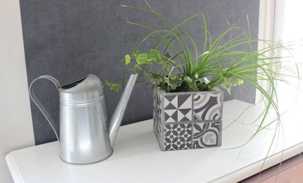 DIY : Fabriquez un cache-pot tendance en carreaux de ciment