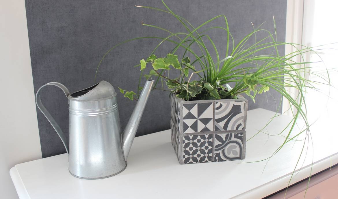 DIY : Fabriquez un cache-pot tendance en carreaux de ciment