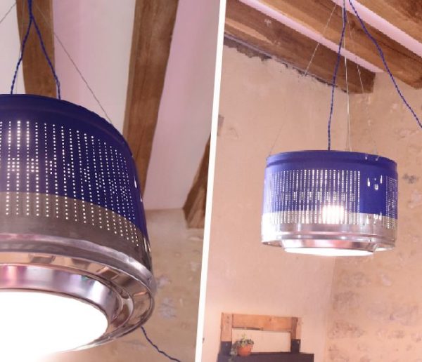 DIY : Fabriquez une lampe industrielle avec un tambour de machine à laver