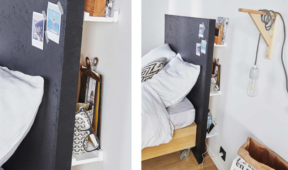 10 inspirations pour construire une tête de lit avec rangements intégrés